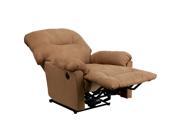 Flash Furniture Contemporary Calcutta Camel Microfiber Power Chaise Recliner Massage Armchair