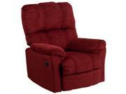 Flash Furniture Contemporary Top Hat Berry Microfiber Power Recliner Arm chair