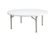 72 Round Granite White Plastic Folding Table