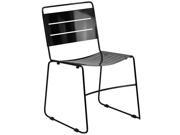 HERCULES Series Black Indoor Outdoor Metal Stack Chair