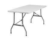 30 W x 60 L Bi Fold Granite White Plastic Folding Table