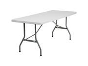 30 W x 72 L Granite White Plastic Folding Table