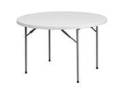 48 Round Granite White Plastic Folding Table