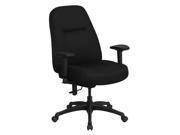 Flash Furniture HERCULES Series 400 lb. Capacity High Back Big Tall Black Fabric Office Chair with Height Adjustable Arms and Extra WIDE Seat [WL 726MG BK A G