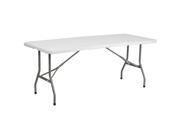 30 W x 72 L Bi Fold Granite White Plastic Folding Table