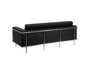 Flash Furniture HERCULES Lesley Series Contemporary Black Leather Sofa with Encasing Frame [ZB LESLEY 8090 SOFA BK GG]