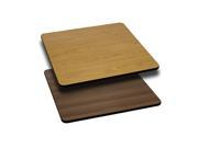 24 Square Table Top with Natural or Walnut Reversible Laminate Top