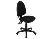 Flash Furniture Mid Back Black Fabric Multi Functional Task Chair with Adjustable Lumbar Support [WL A654MG BK GG]
