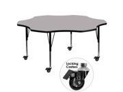 Flash Furniture Activity Table XU A60 FLR GY T P CAS GG