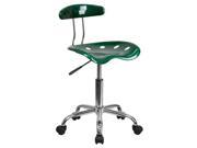 Flash Furniture Vibrant Green and Chrome Computer Task Chair with Tractor Seat [LF 214 GREEN GG]