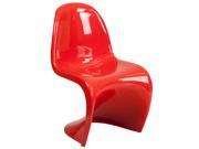 Mystique Series Red Plastic Stacking Side Chair