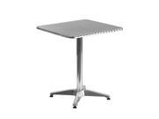 23.5 Square Aluminum Indoor Outdoor Table with Base