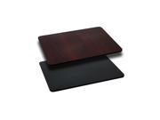 24 x 30 Rectangular Table Top with Black or Mahogany Reversible Laminate Top