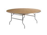 72 Round HEAVY DUTY Birchwood Folding Banquet Table with METAL Edges