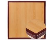 24 Square 2 Tone High Gloss Cherry Mahogany Resin Table Top with 2 Thick Drop Lip