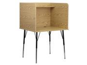 Flash Furniture Study Carrel with Adjustable Legs and Top Shelf in Oak Finish [MT M6221 OAK GG]