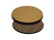 30 Round Table Top with Natural or Walnut Reversible Laminate Top