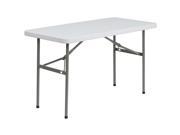 24 W x 48 L Granite White Plastic Folding Table