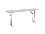 18 W x 72 L Granite White Plastic Folding Training Table