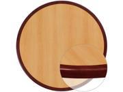 36 Round 2 Tone High Gloss Cherry Mahogany Resin Table Top with 2 Thick Drop Lip