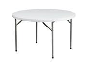 48 Round Granite White Plastic Folding Table
