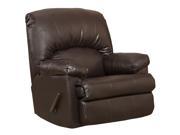 Contemporary Ty Chocolate Leather Rocker Recliner [WM 8500 620 GG]