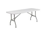 30 W x 72 L Granite White Plastic Folding Table