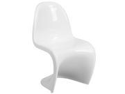 Mystique Series White Plastic Stacking Side Chair
