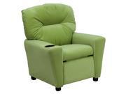 Flash Furniture Contemporary Avocado Microfiber Kids Recliner with Cup Holder [BT 7950 KID MIC AVO GG]