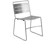 HERCULES Series Silver Indoor Outdoor Metal Stack Chair