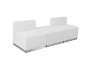 Flash Furniture HERCULES Alon Series White Leather Reception Configuration 3 Pieces [ZB 803 670 SET WH GG]