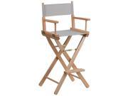 Bar Height Directors Chair in Gray