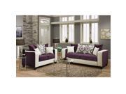 Riverstone Implosion Purple Velvet Living Room Set