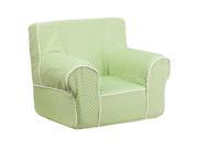Small Green Dot Kids Chair with White Piping