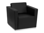 Flash Furniture HERCULES Trinity Series Contemporary Black Leather Chair with Stainless Steel Base [ZB TRINITY 8094 CHAIR BK GG]