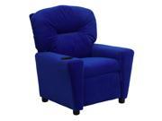 Flash Furniture Contemporary Blue Microfiber Kids Recliner with Cup Holder [BT 7950 KID MIC BLUE GG]