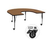 Flash Furniture Activity Table XU A6066 HRSE OAK T P CAS GG