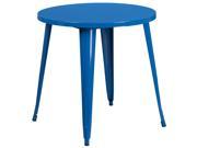 30 Round Blue Metal Indoor Outdoor Table