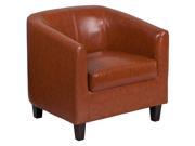 Cognac Leather Office Guest Chair Reception Chair