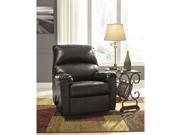 Signature Design by Ashley Talco Rocker Recliner in Gunmetal Faux Leather