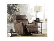 Signature Design by Ashley Tullos Rocker Recliner in Coffee Faux Leather