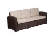 Chocolate Rattan Outdoor Sofa