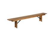HERCULES Series 8' x 12'' Antique Rustic Solid Pine Folding Farm Bench HERCULES Series 8' x 12'' Antique Rustic Solid Pine Folding Farm Bench