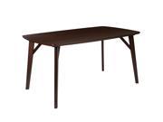 Holden 35.5'' x 59'' Rectangular Espresso Finish Wood Dining Table with Clean Lines and Braced Legs (2 Boxes)