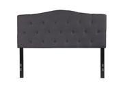 Flash Furniture Cambridge Tufted Upholstered Full Size Headboard in Dark Gray Fabric