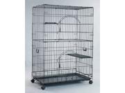 Homey Pet 36 Three Tiers Cat Cage w Pull out tray Sleeping Platform and Casters