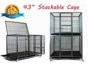 Homey Pet 43 Stackable Heavy Duty Cage W Feeding Door Casters and Tray