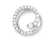 Sterling Silver CZ Circle Journey Chain Slide