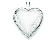 Sterling Silver Twisted Rope Edge Heart Locket