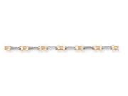 14k Two Tone Gold A Quality Completed Fancy Diamond Tennis Bracelet